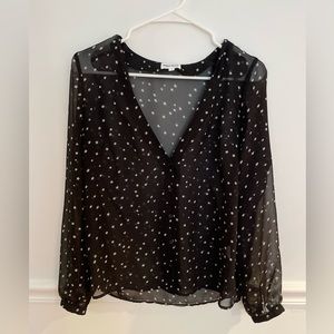 Fun & Flirty Blk Star blouse